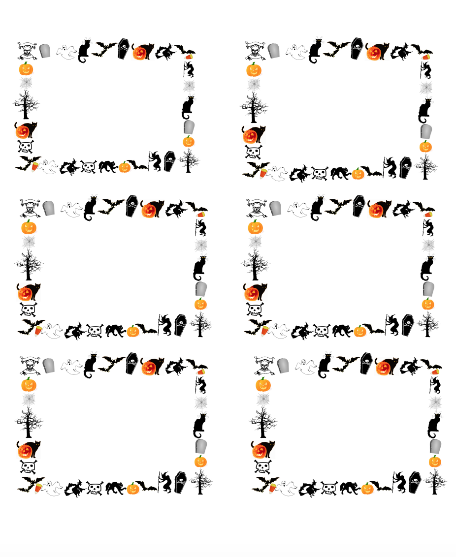 Free Printable Halloween Labels: Blank &amp; Pre-Numbered ~ The Housewife ...