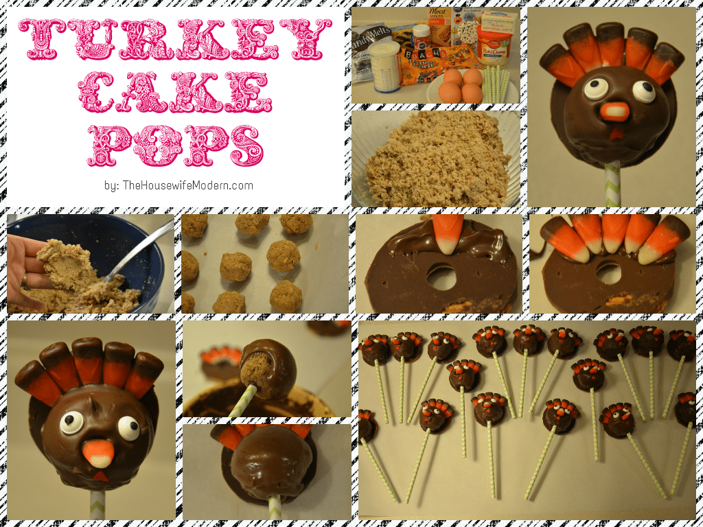 Turkey Cake Pops...so cute! Don't know whether the kids will have more fun making them or eating them.