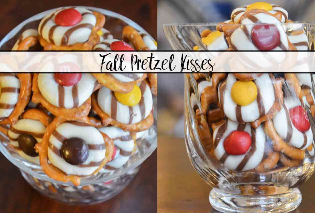 Easy Fall Pretzel Kisses. Ridiculously easy appetizer or snack, but looks fancy enough for a party. Salty & sweet, and delicious.