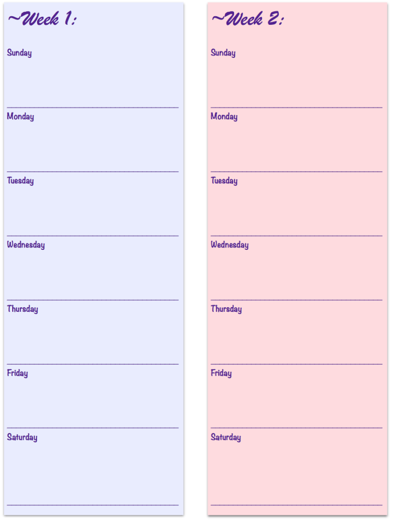 2 Week Printable Meal Planners 4 Options All Free The Housewife Modern