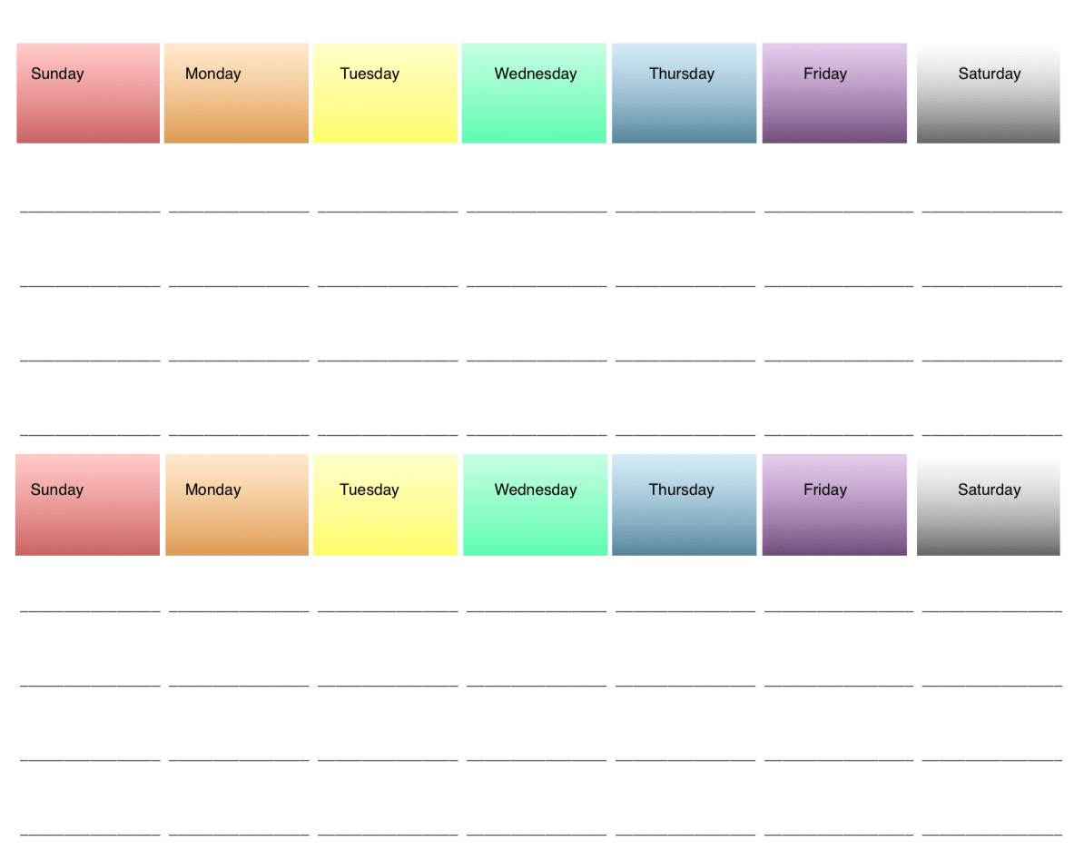 2 week printable meal planners 4 options all free the weekly meal planner for 2