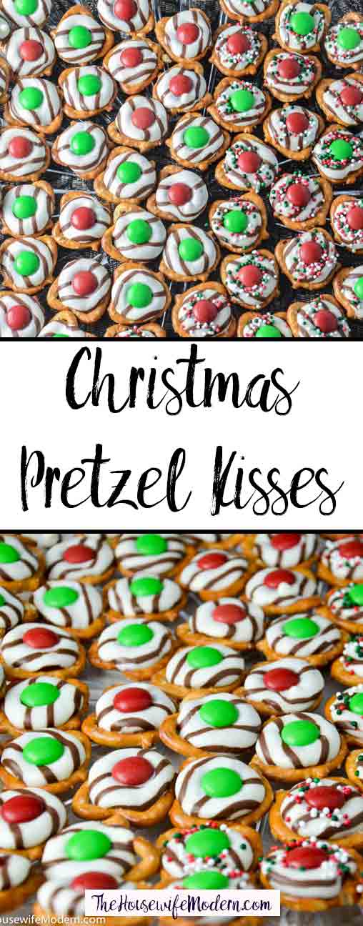 Christmas Pretzel Kisses: quick, ridiculously easy, and delicious. Perfect for a party appetizer or a salty-sweet snack.