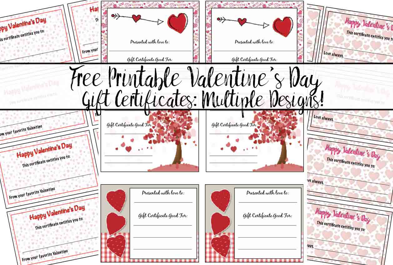 Free Printable Valentine S Day Gift Certificates