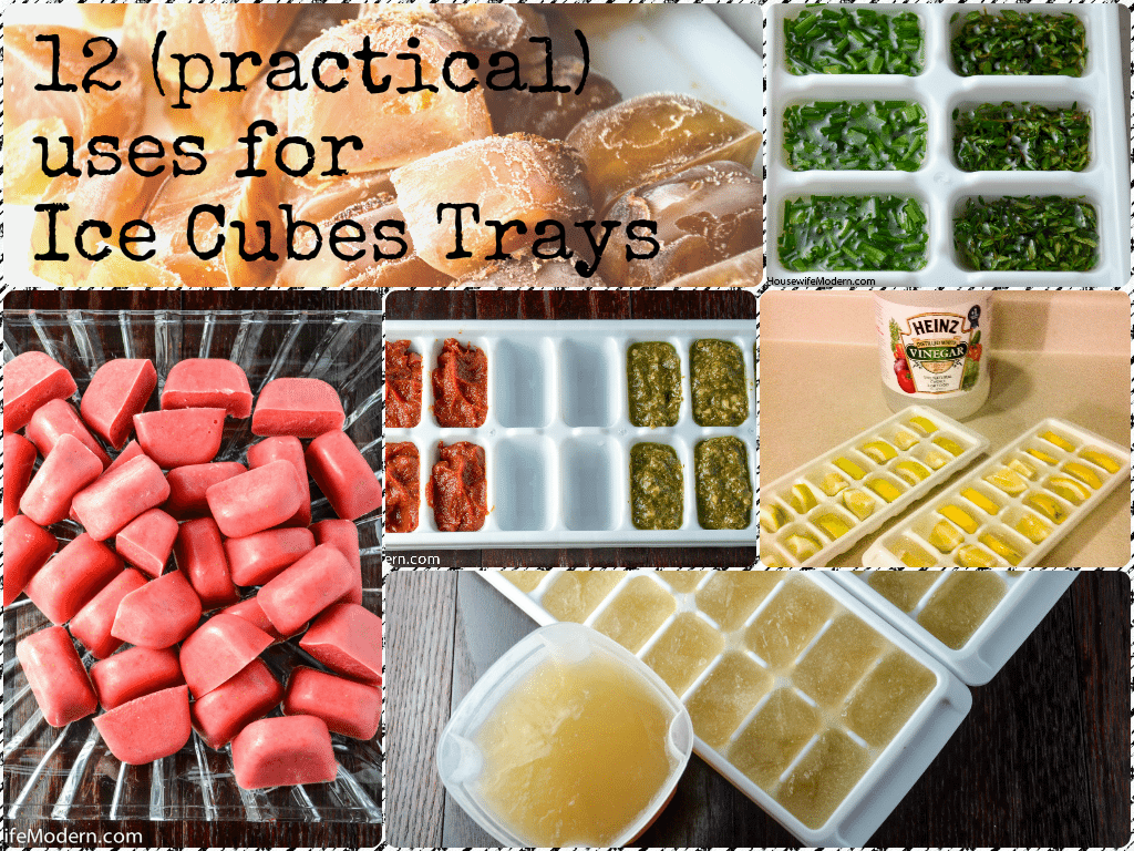 Save Money: 12 Practical Uses for Ice Cube Trays. How to save extra fruits, veggies, buttermilk, herbs, wine, and more that you would normally throw out. #money #save #savemoney #icecubetray