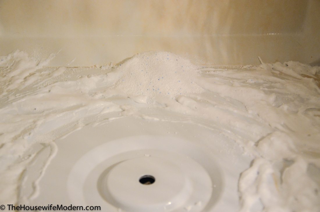 Mix it in the microwave (it will bubble a little bit) and spread around well.
