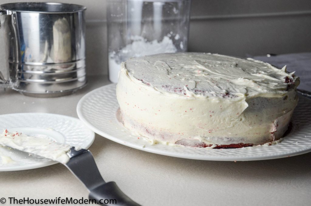 Crumb coat: vital to making sure your final coat of frosting is pristine.