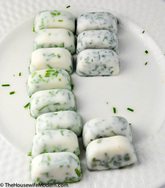 Homemade Chicken & Vegetable Broth_frozen herbs in olive oil