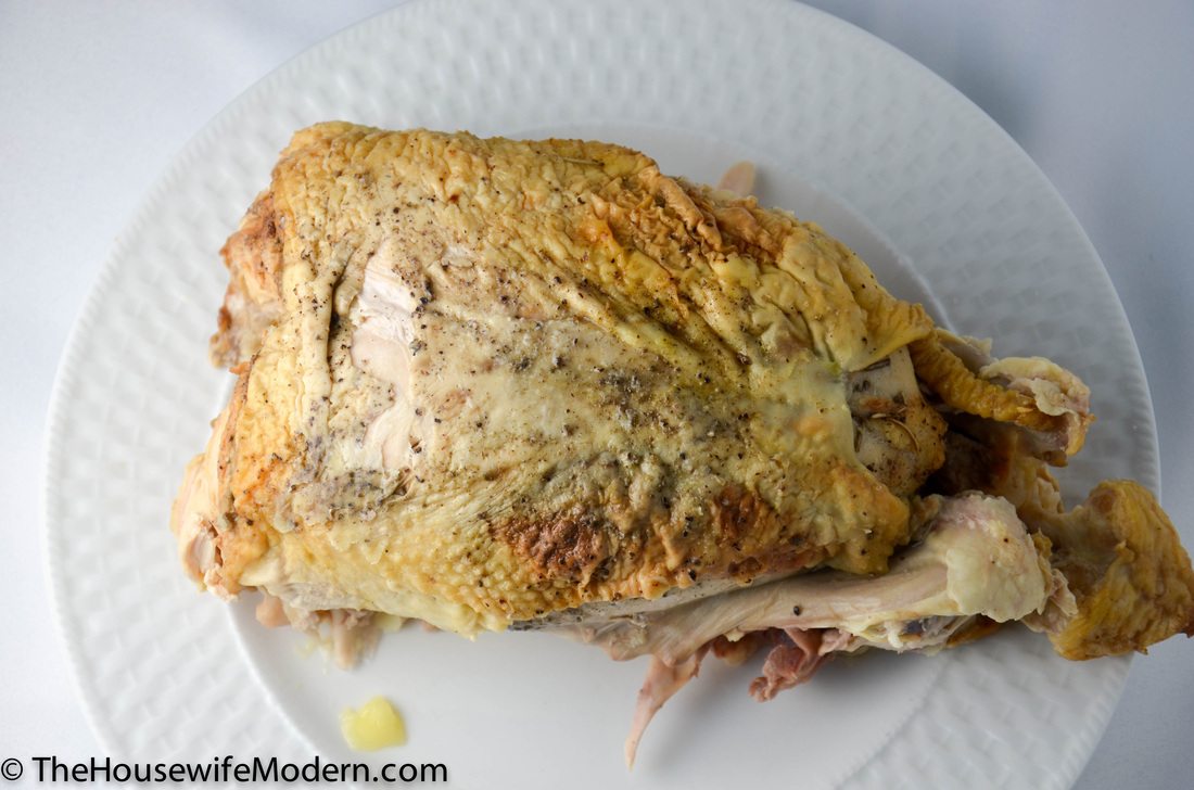 Chicken Pot Pie_chicken Pick the chicken off the bones. (You don't need this much chicken, it's just what we had left.)