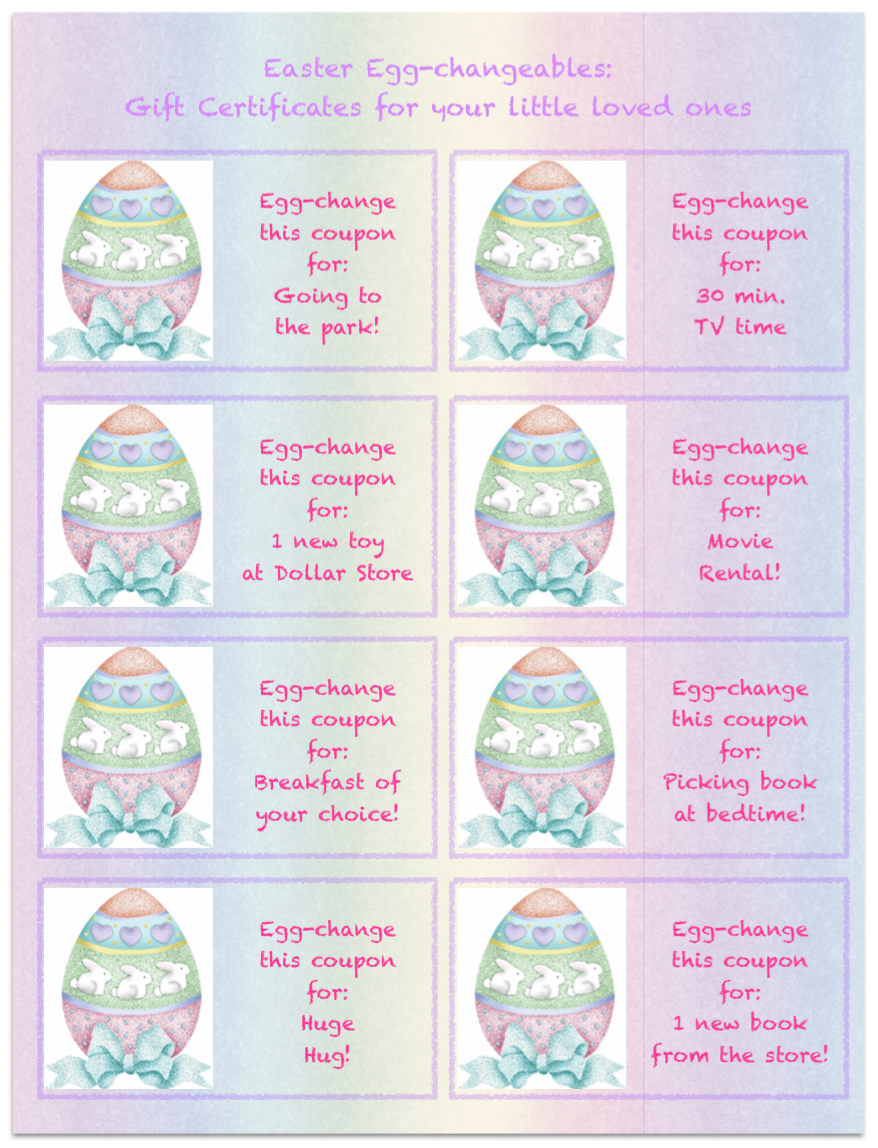 gift certificates for kids