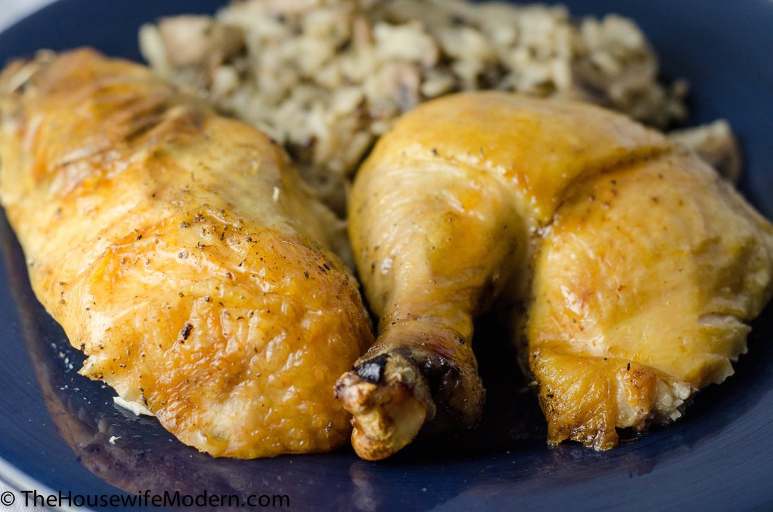 Classic Roast Chicken with Wild Rice & Mushrooms The Housewife Modern