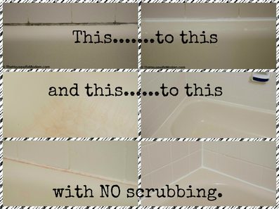 Genius solution that doesn't require scrubbing...works on both impossible to remove mold and other stains.