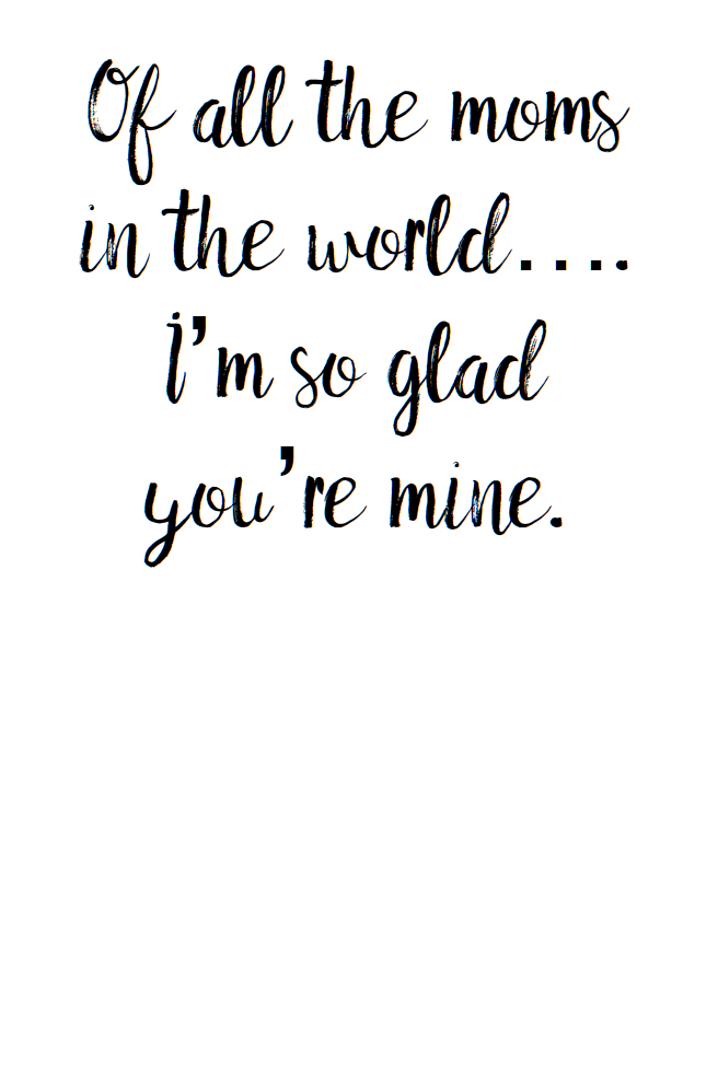 Free Printable Mother's Day Cards. 3 different designs…some you can color! Color and give a personalized card she can’t get anywhere else.