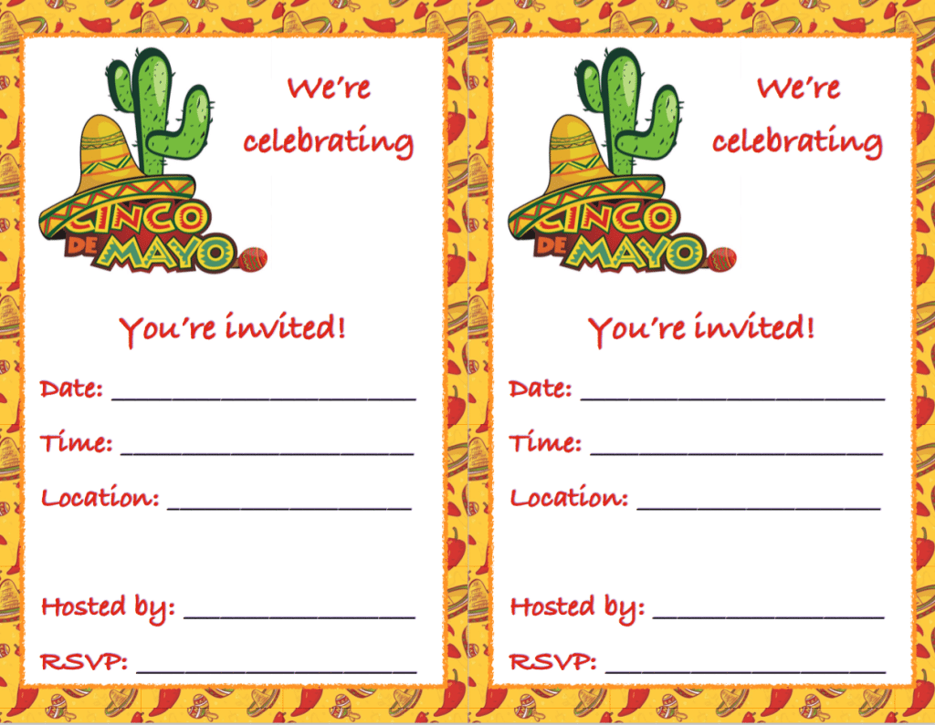 cinco de mayo invitation template