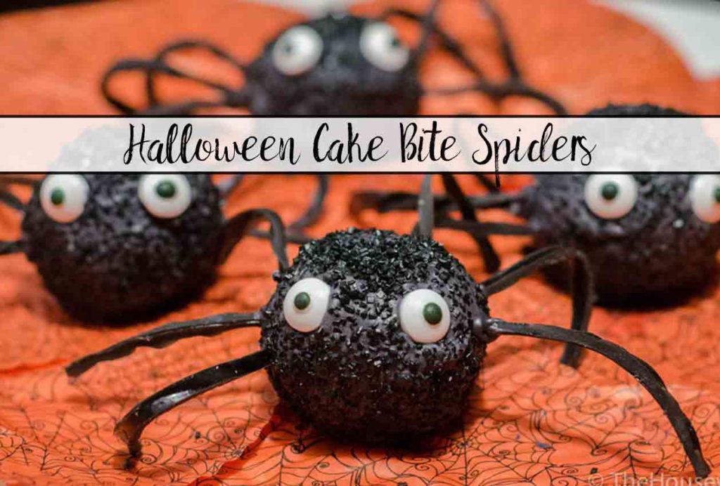 Halloween Cake Bite Spiders: Red velvet and dark chocolate cake bites, add chocolate coating and decorations to make adorable spiders.