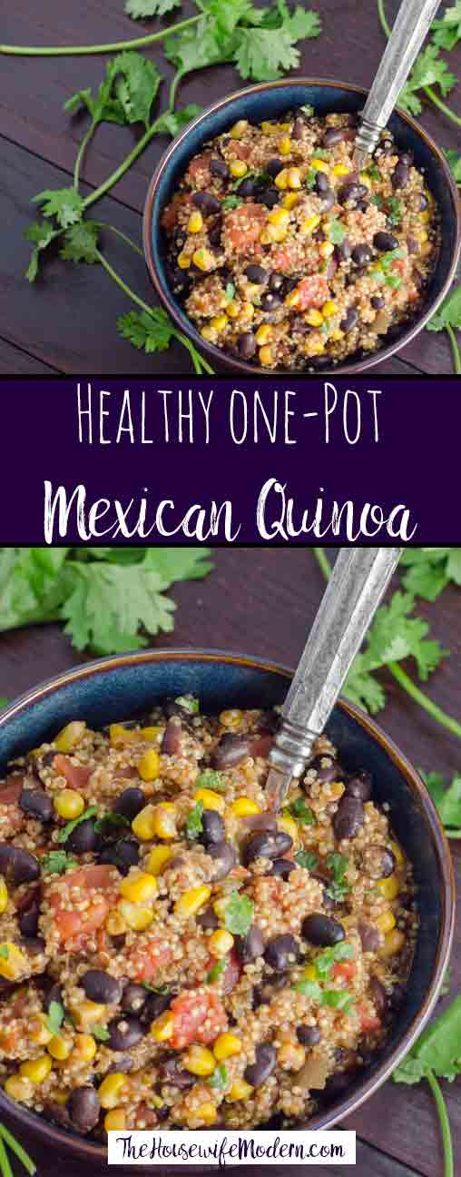 Mexican Quinoa_pin2 Mexican Quinoa. Delicious, healthy, very easy to make, one-pot meal. Eat alone or wrap in a tortilla.