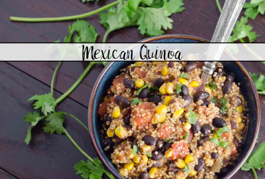 Mexican Quinoa. Delicious, healthy, very easy to make, one-pot meal. Eat alone or wrap in a tortilla.