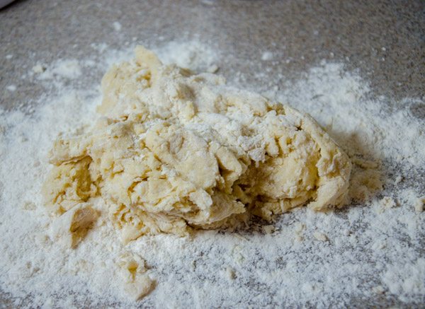 LR_Noodles_prep3 Dump out mixture onto lightly floured surface.