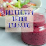 Homemade Blueberry Lemon dressing. Delicious and easy. 2 minutes to make (including washing the berries!) . Toss on a lettuce salad or eat with berries.