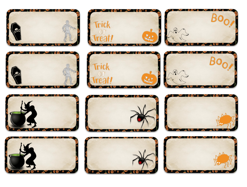 Free Printable Halloween Labels Multiple Sizes, Multiple Designs