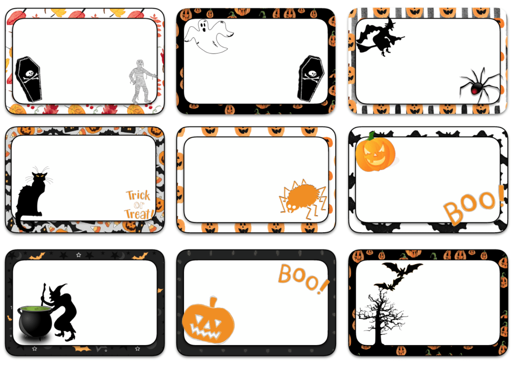 Free Printable Halloween Labels Multiple Sizes Multiple Designs