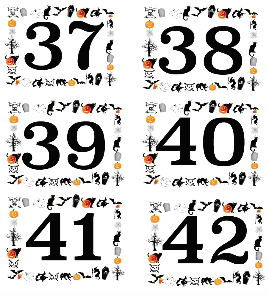 free printable halloween numbered labels plus blanks great for costume contests pumpkin decorating contests - Halloween Numbers Printable free printable halloween numbered labels plus blanks great for costume contests pumpkin decorating contests - Halloween Numbers Printable