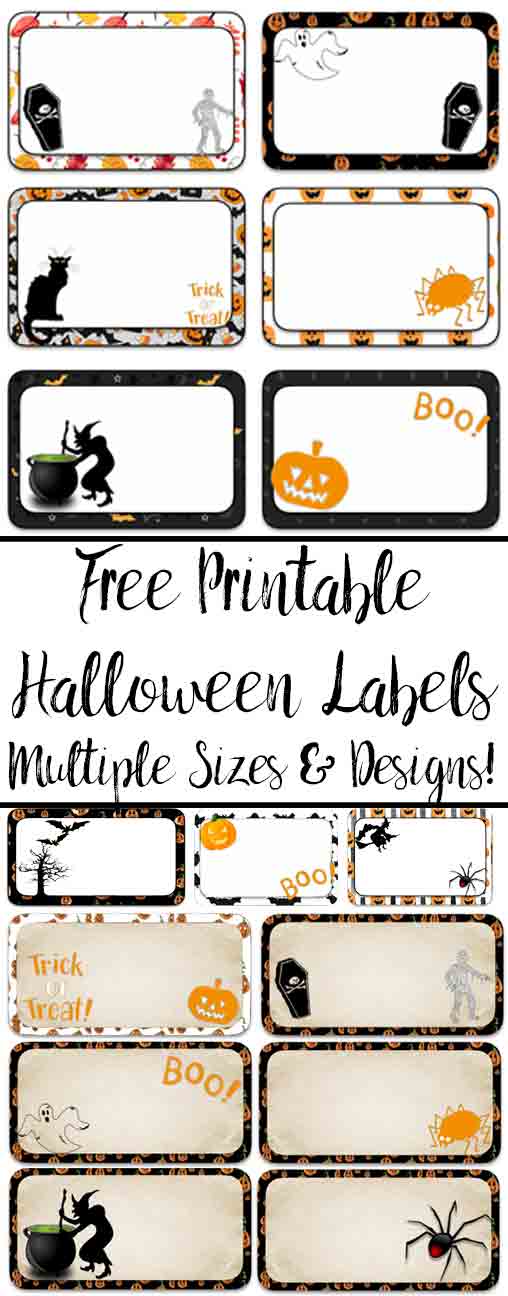 Free Printable Halloween Labels Multiple Sizes, Multiple Designs