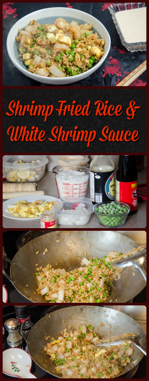 Shrimp Fried Rice and Homemade White Shrimp Sauce: the perfect white sauce and shrimp fried rice. Taste of hibachi at home.