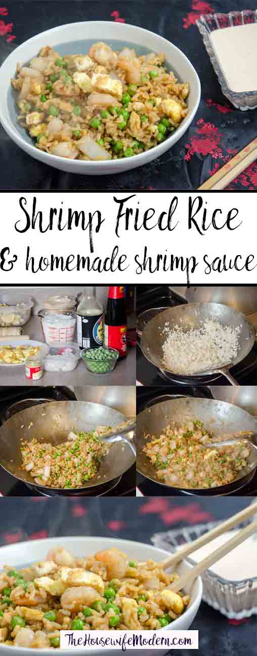Shrimp Fried Rice and Homemade White Shrimp Sauce: the perfect white sauce and shrimp fried rice. Taste of hibachi at home.