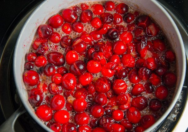 LR_Cranberries_Prep-4 Lower heat and simmer for 10-15 minutes. The cranberries will start to "split."