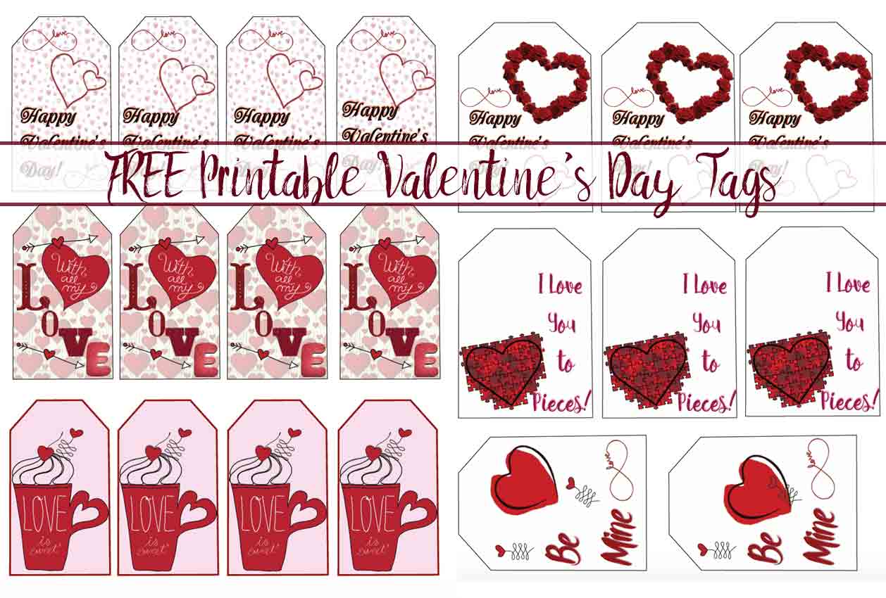 Free Printable Valentine's Day Gift Tags: Multiple Designs & Sizes