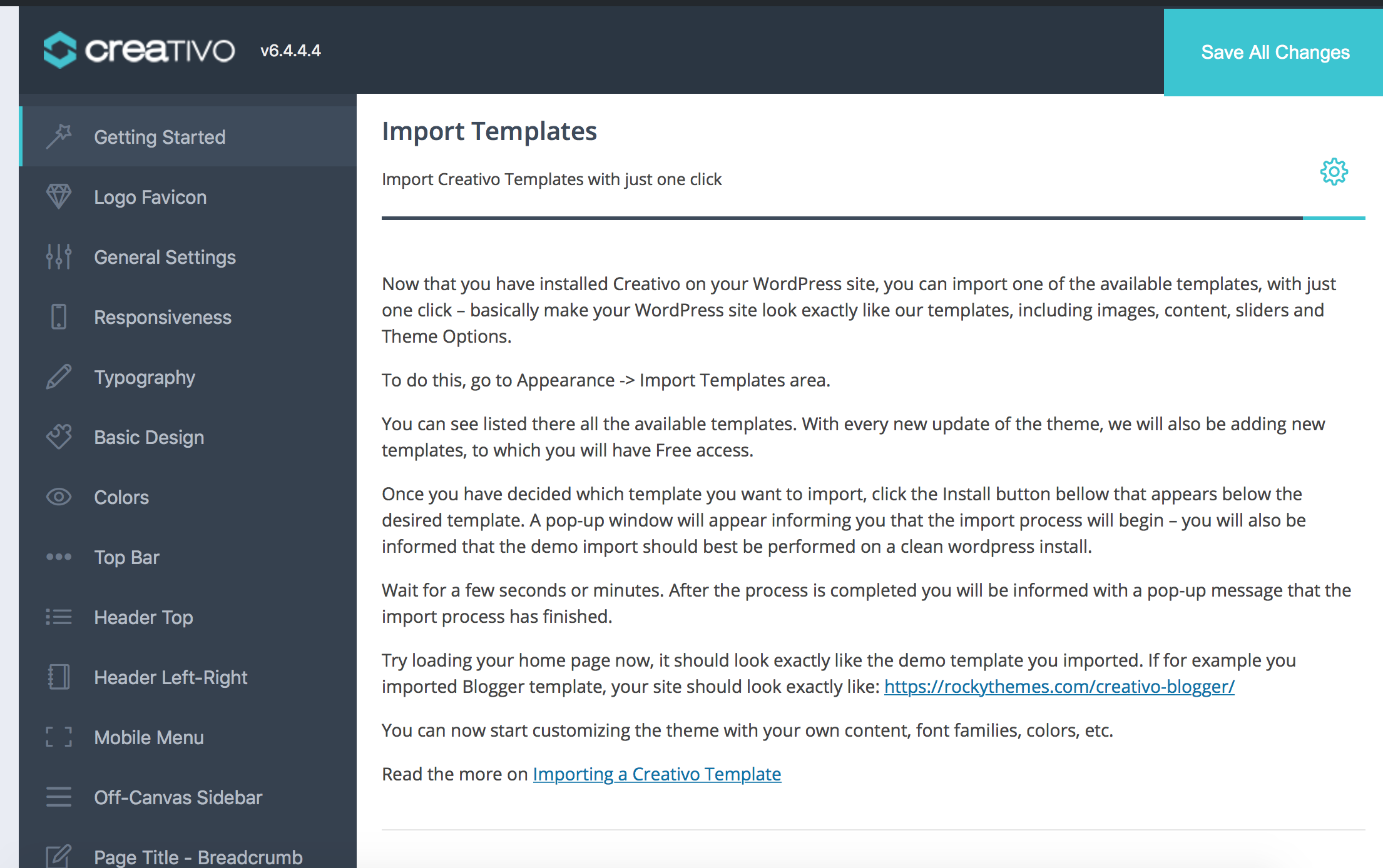 How to Start a Blog_Theme Options To customize your theme, hover over "Appearance," then click on "Theme Options". Your screen will look very different depending upon your specific theme.