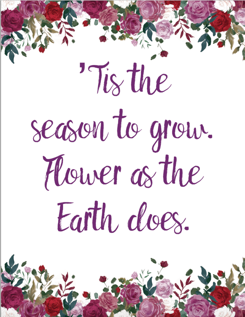 Free printable spring wall art decor: 4 different designs. Great for decorating, plus a dash of motivation.