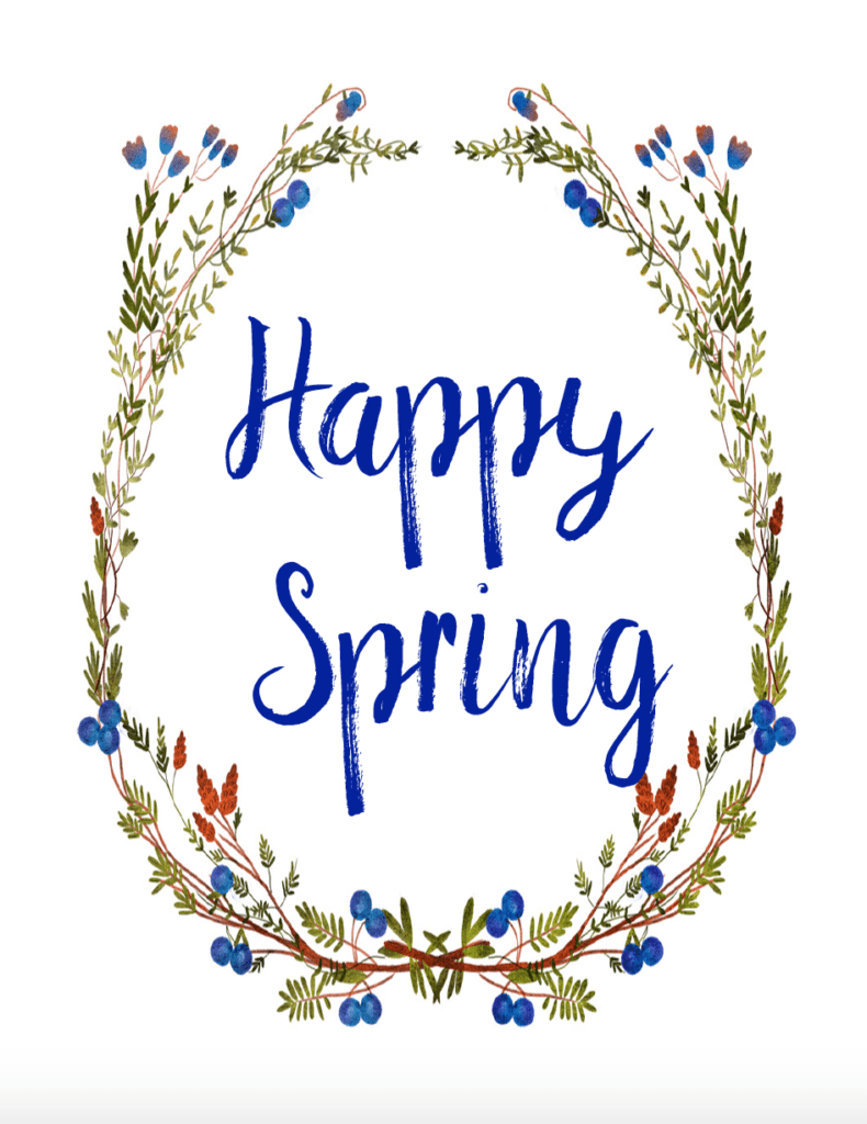 Free Printable Spring Wall Art 4 Different Designs