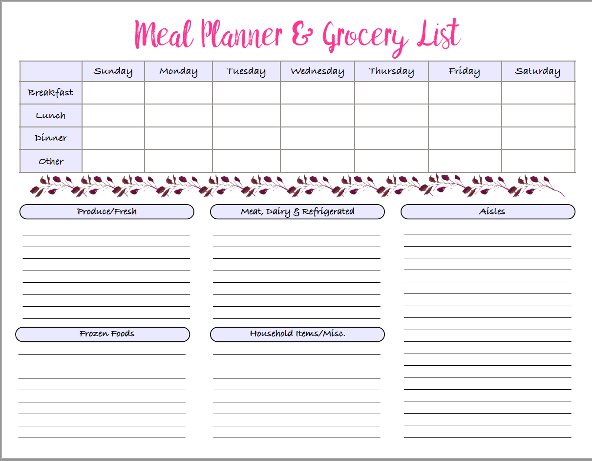 menu-grocery-printables