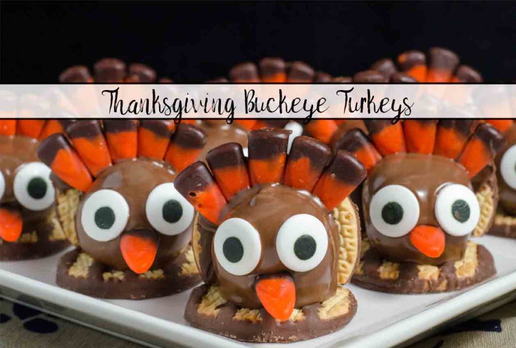 Turkey Buckeyes: classic peanut butter and powdered sugar buckeyes masquerading as turkeys. Perfect for Thanksgiving. Step-by-step pictures.