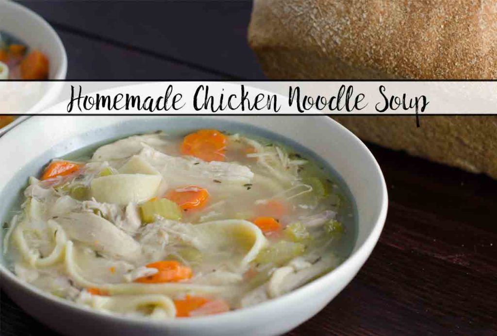 Homemade chicken noodle soup (even the noodles!). Delicious, classic comfort food, Easy step-by-step pictures & instructions.