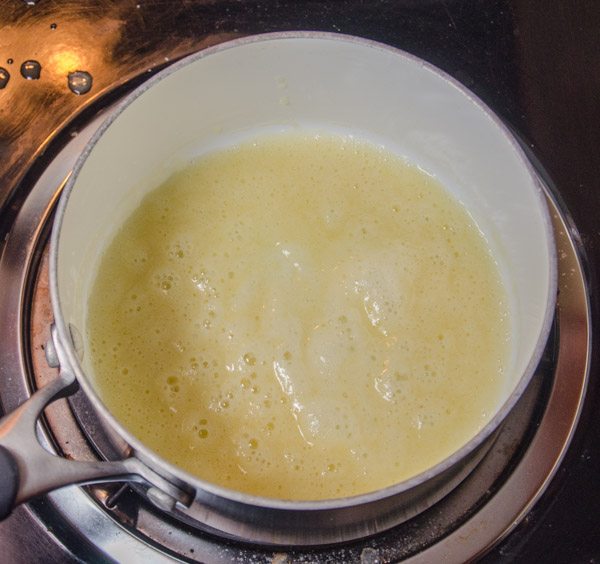 LR_White Chicken Enchiladas_prep-9 As you add chicken broth, make sure it is combined completely before you add the next 2-3 Tbsp. of broth.