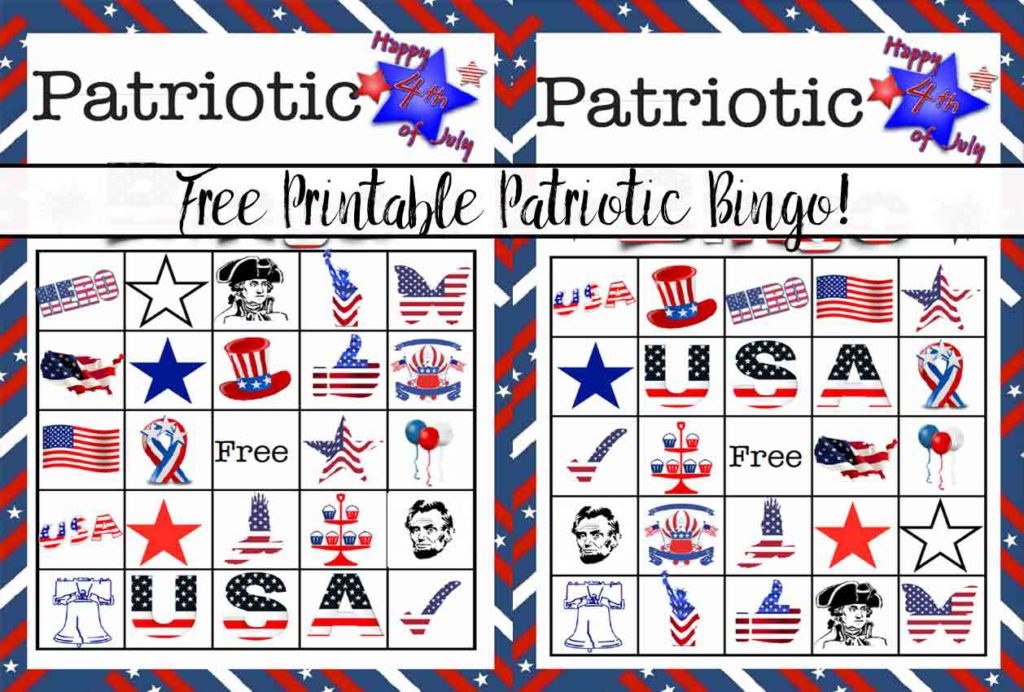 Free Printable 4th of July Patriotic Bingo