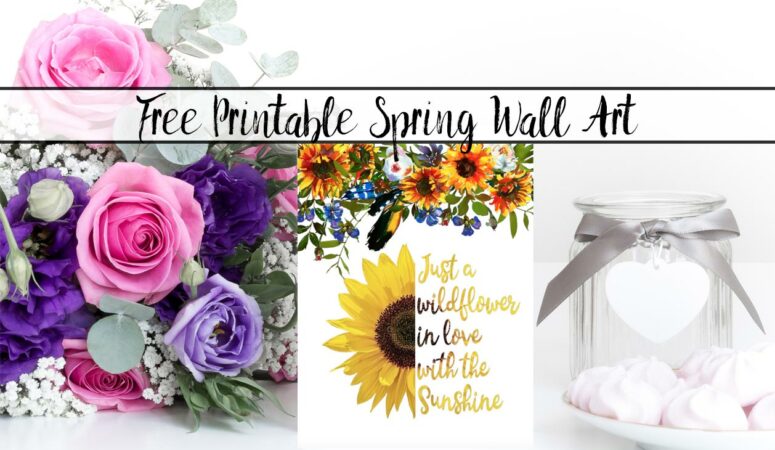 Free Printable Spring Wall Art: 4 Different Designs