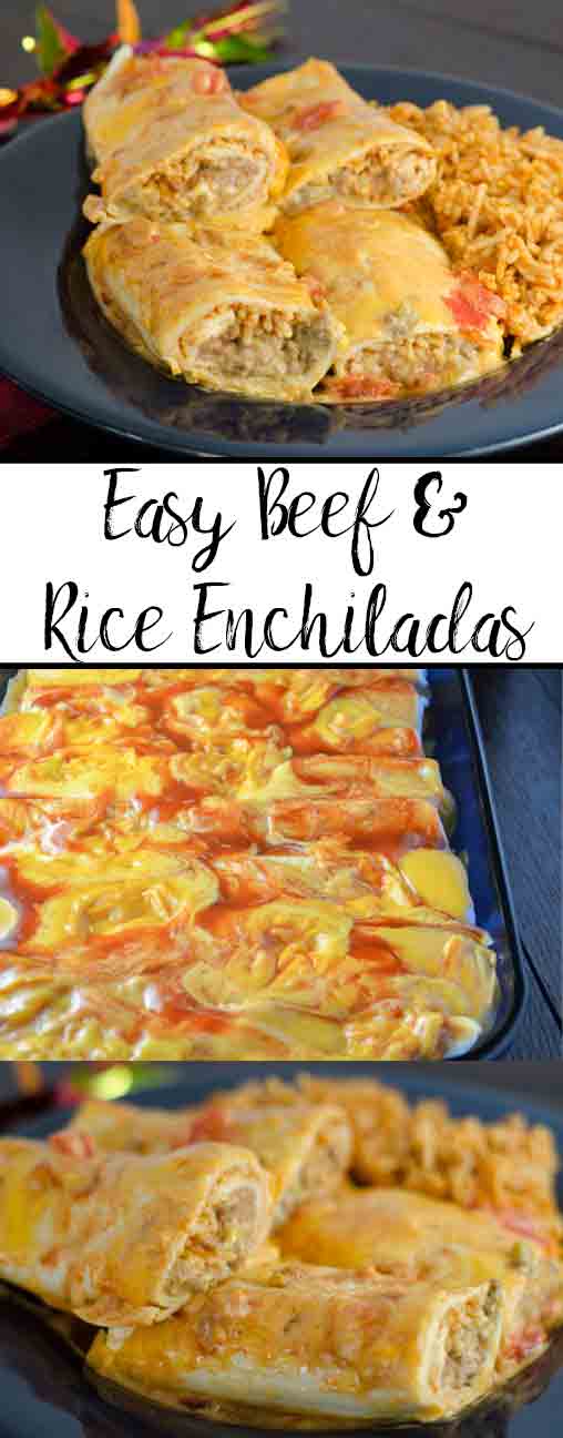 Easy Beef and Rice Enchiladas