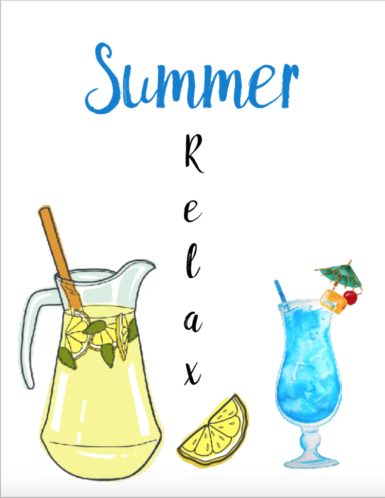 FREE Cheerful Summer Printables: 6 Designs to Brighten Your Day! Use for wall decor, putting in organizer, or just brightening your surroundings.