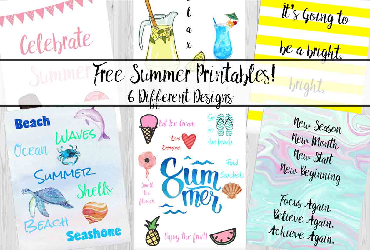 Free Summer Printables: 6 Designs to Brighten Your Day!