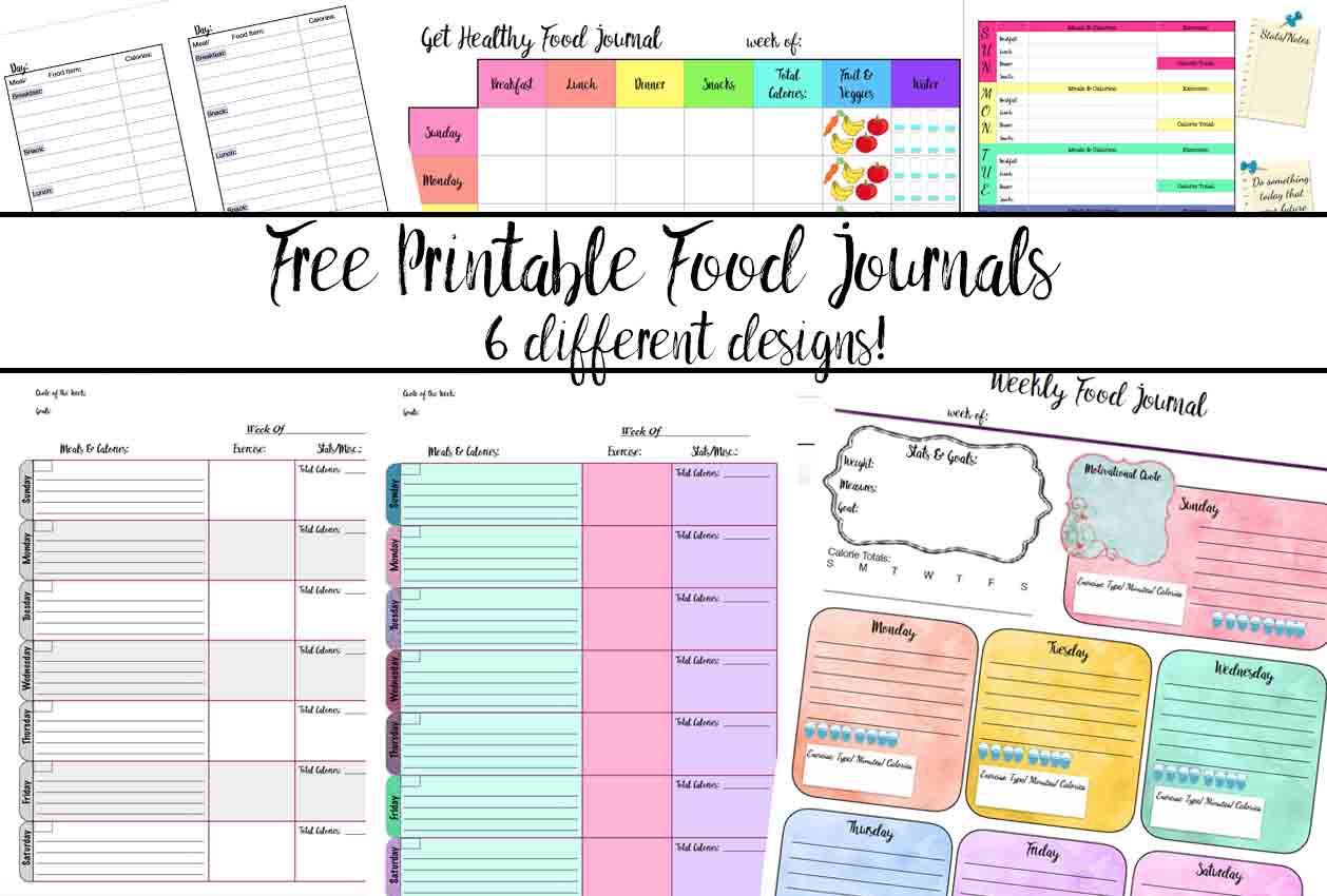 Free Printable Food Journal 6 Different Designs free-printable-food-journal-6-different-designs