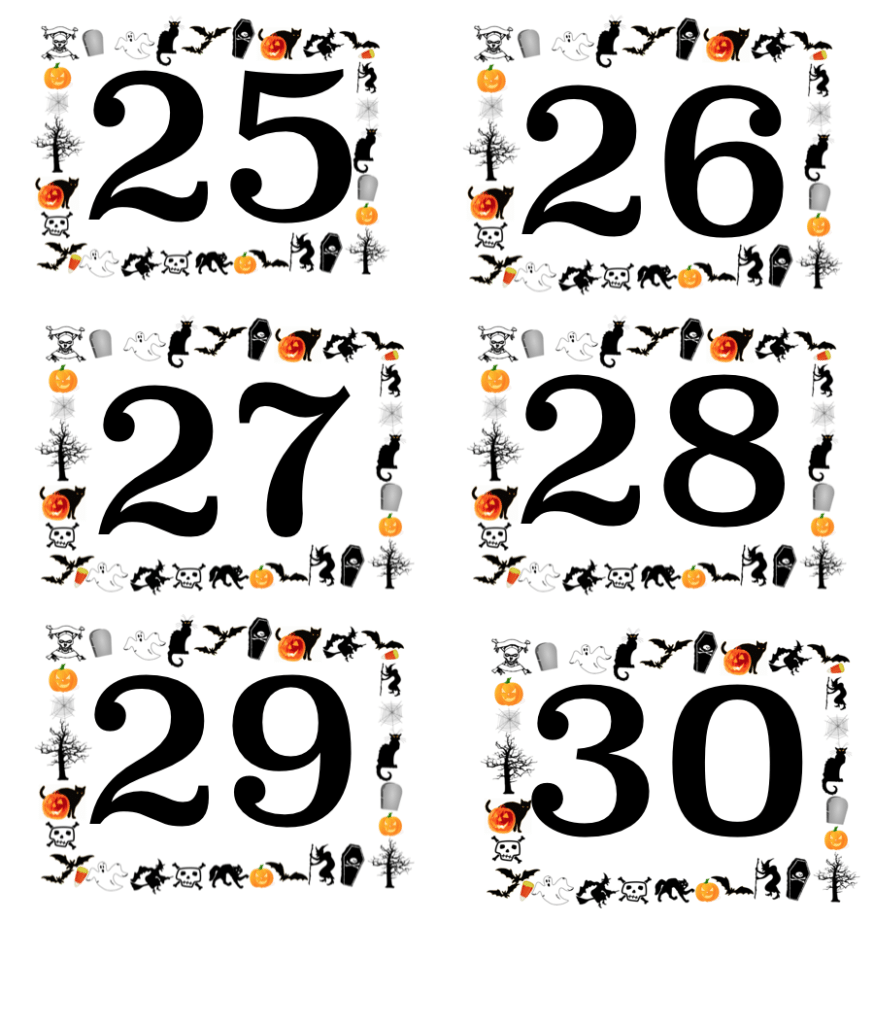 Free Printable Halloween Numbered Labels (plus Blanks!)