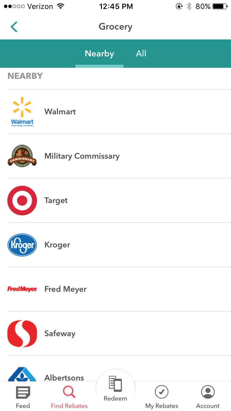 This will bring up nearby stores. For this example, I clicked on "Military Commissary", but you can choose any store!