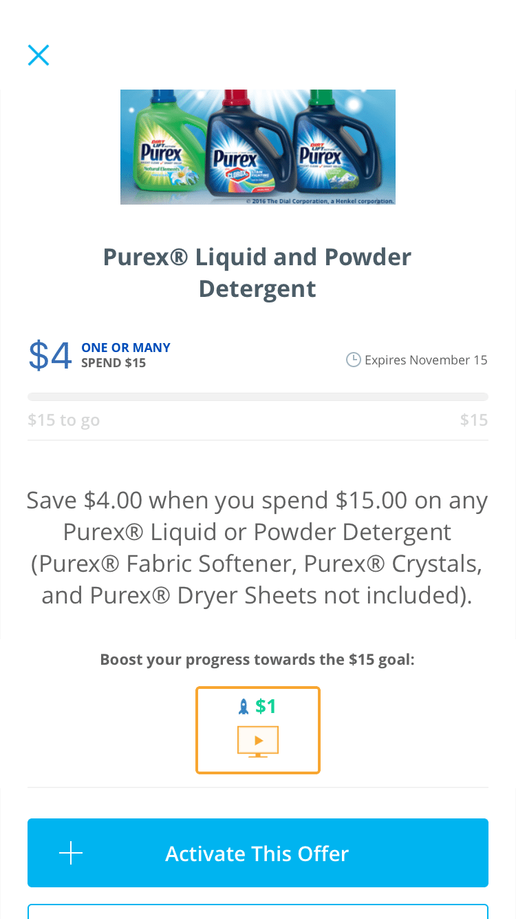 Click on the offer you're interested in. It will pop up. Click on "activate offer."