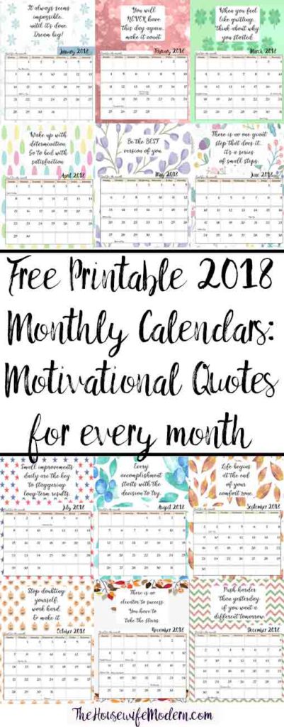 Inspirational Quotes Calendar : Free printable monthly motivational calendars Inspirational Quotes Calendar : Free printable monthly motivational calendars