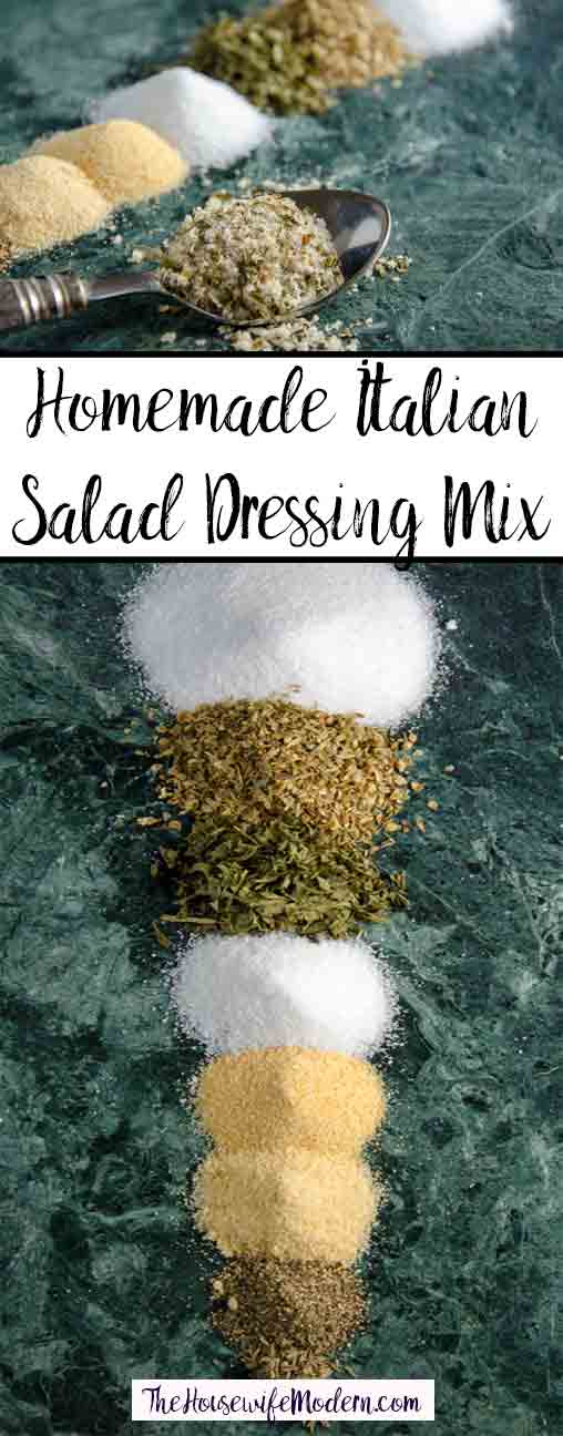 Italian Salad Dressing Mix_pin Homemade Italian Salad Dressing Mix. Easy, versatile dressing mix you can make at home. Toss with oil & vinegar for dressing, season meat, and more.