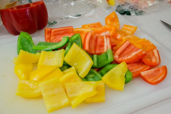 "Chips" of the nachos. Cuts calories and adds some great flavor. If you want, sprinkle salt over them before you add rest of toppings.