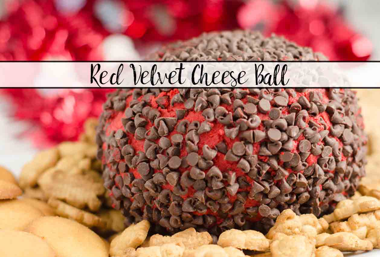 Red Velvet Cheese Ball recipe. White chocolate, red velvet, and cream cheese combine to make an appetizer (or dessert) that is both delicious and sure to impress.